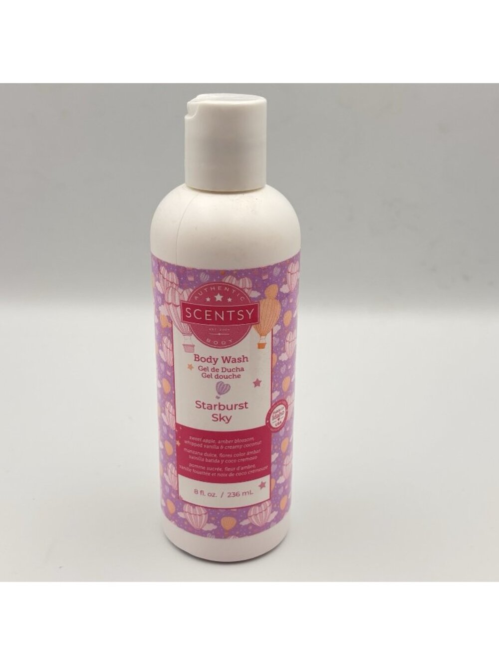 Scentsy Starburst Sky Body Wash Shower Gel 8 fl oz Sealed Pink Made In USA New